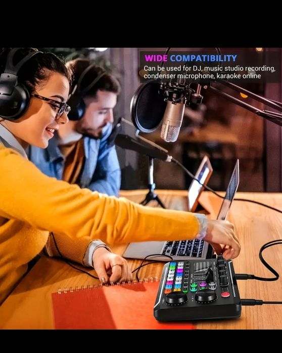Mixer Audio cu efecte de sunet Consola DJ Bluetooth 5.0