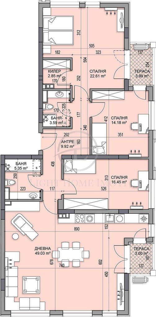 Продава се Четиристаен апартамент в Пловдив, Гагарин - 183 кв.м за 1211 €/кв.м - Снимка #7