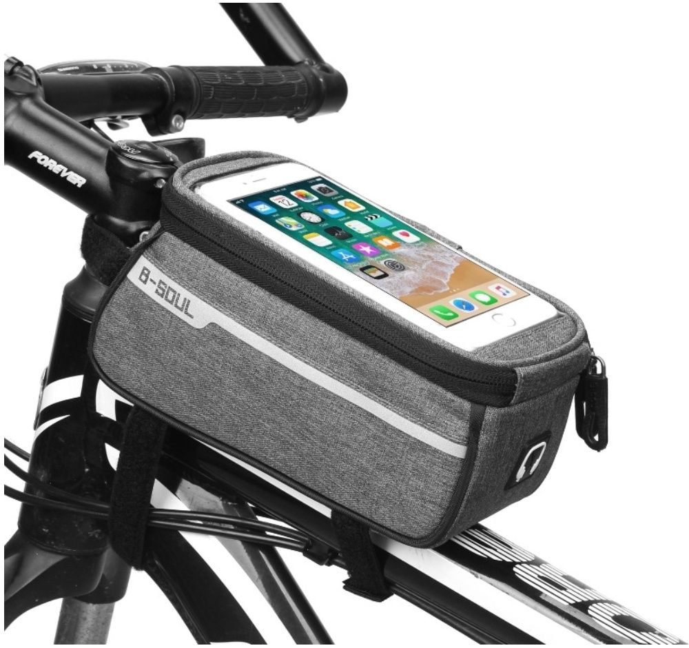 Сумка велосипедная на раму с отделением под смартфон до 7,2"