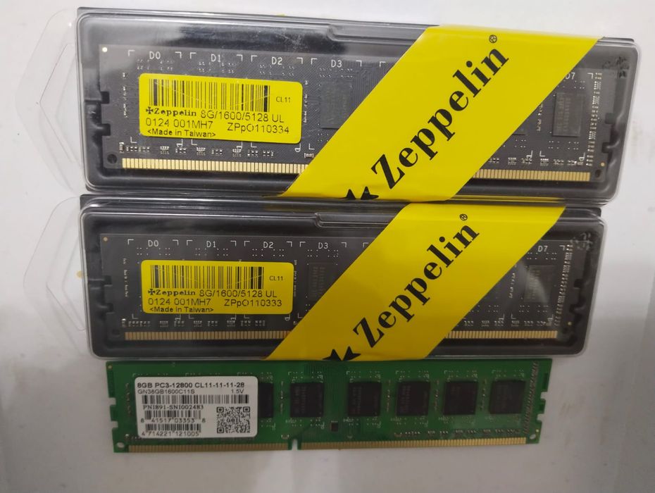 ОЗУ разных объема памяти