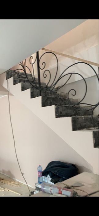 Balustrada fier forjat, scari pe rotund,riflaje metalice,porti
