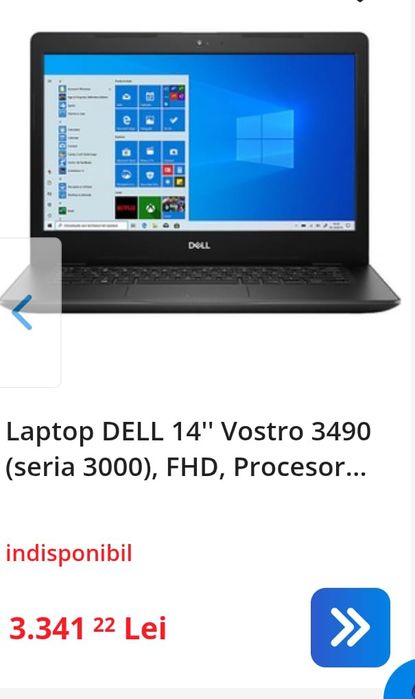 Laptop dell vostro 3490, i7, placa video dedicata Radeon 610, 24Gb RAM