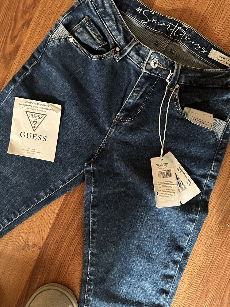 Blugi Guess dama skinny albastri