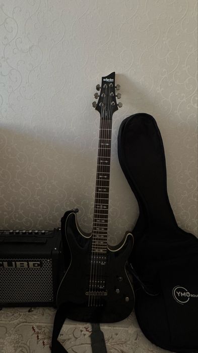 Гитара Schecter Omen 6 BLK Gloss + Roland Cube 10GX | Полный комплект