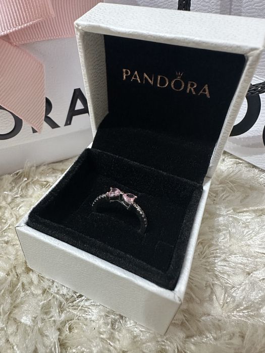 Inel Pandora cu fundiță roz