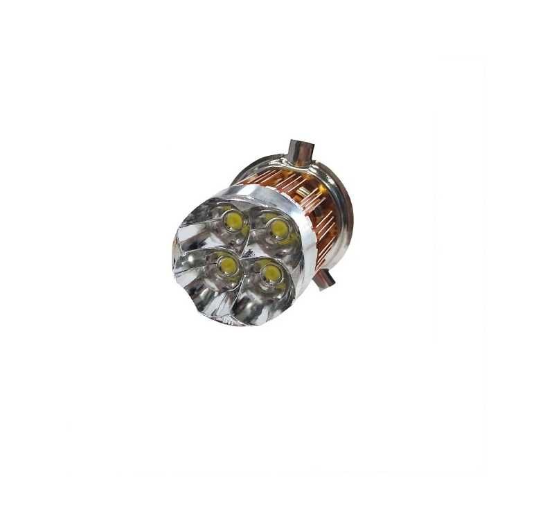 LED крушка за мотор, H4, 6000K, 12V, 3000Lm