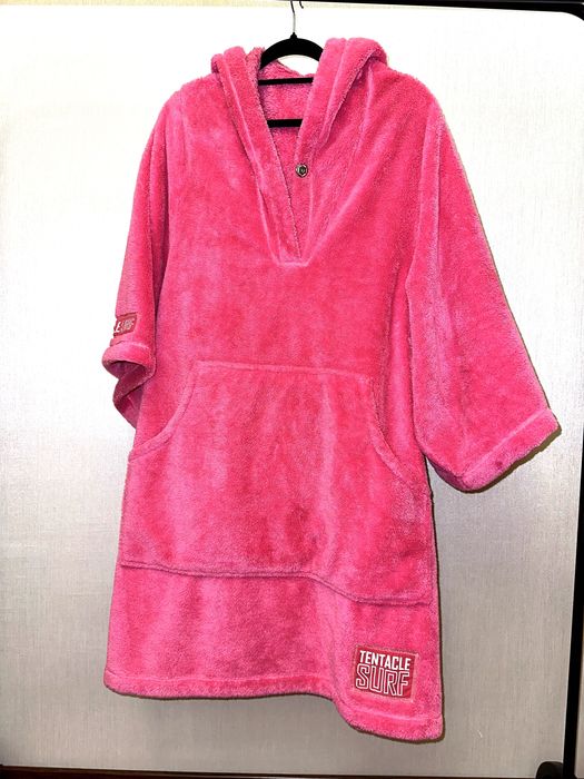 Пончо Tentacle Surf, универсальный размер, розовое, микрофибра