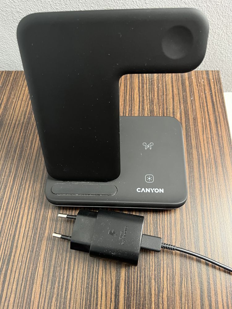 Stație încărcare wireless 3 in 1 Canyon