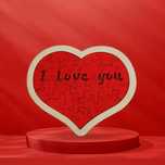 Дървен пъзел "I love you"