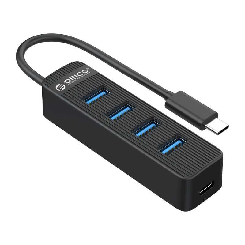 Hub USB cu 4 porturi USB 3.0 pentru PC laptop, port USB-C, 15cm