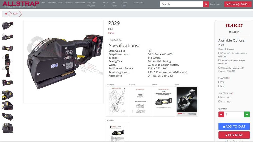 FROMM P329 aparat de legat cu banda PPR pe acumulator Milwaukee