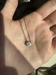 Колие Swarovski: Stilla pendant Round cut, White, Gold-tone plated