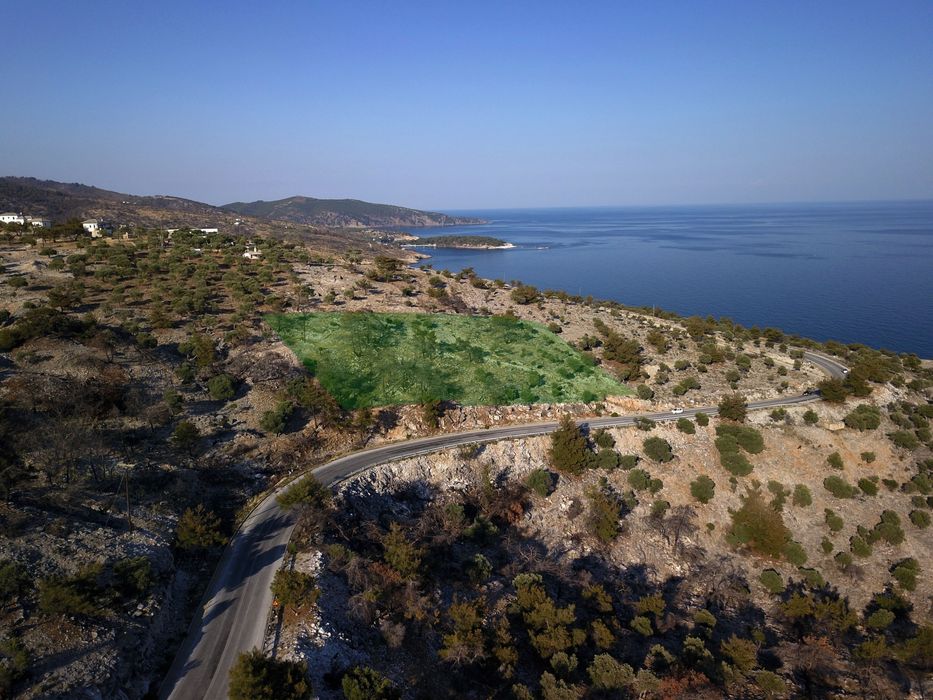 Тимоня, до Алики, о-в Тасос - морски парцел 6 122 кв.м, строи 230 кв.м