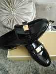 Pantofi Michael Kors loafer de piele lacuita cu detalii funda