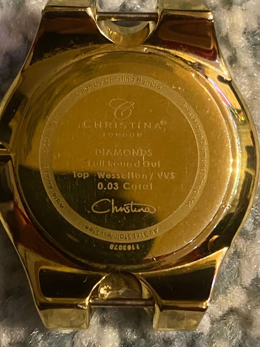 Дамски позлатен часовник Christina London  с диаманти