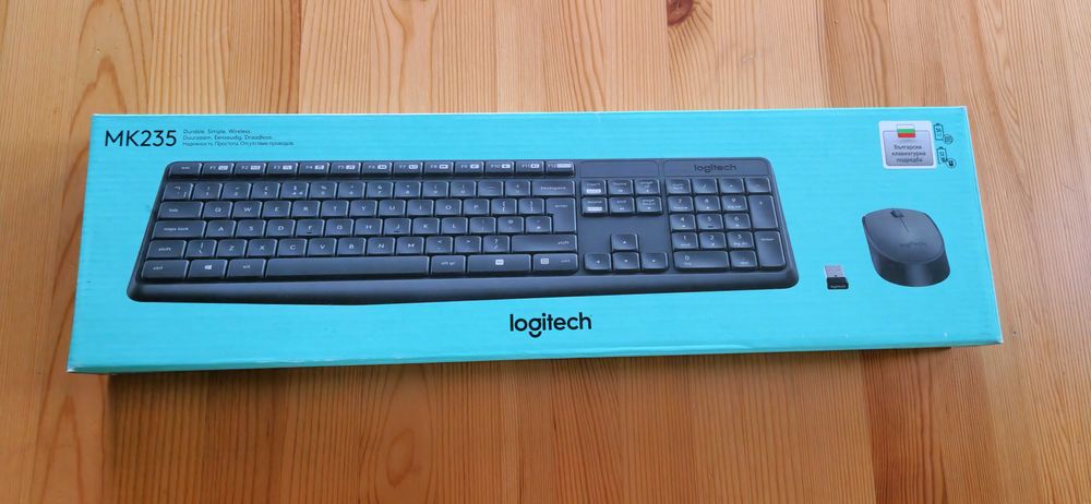 Нова Клавиатура с мишка Logitech MK235 BG Keyboard Combo