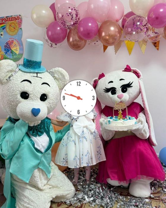 Продам Ростовые Кукла Мишка Тедди и Белоснежный Заичик есть колонка