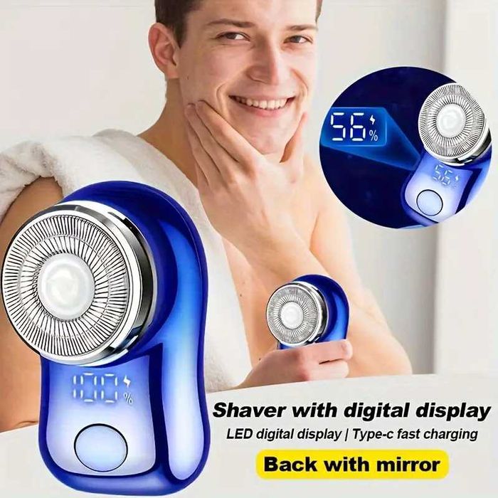 Masina Aparat de ras barberit electric USB afisaj, lame rotative USB
