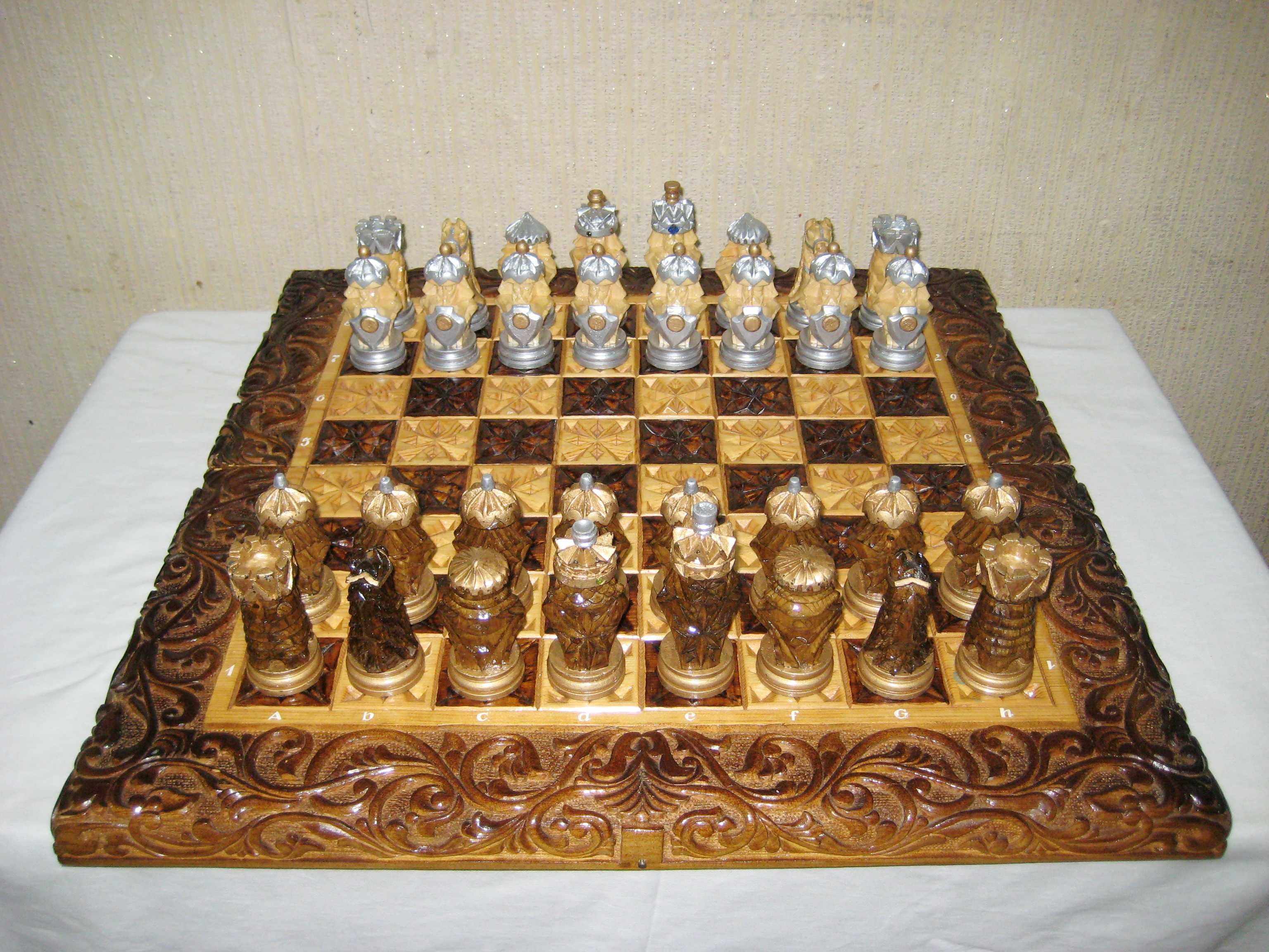 Шахмат+нарда впечатляющий уникальный роскошный из дерева ручной работа