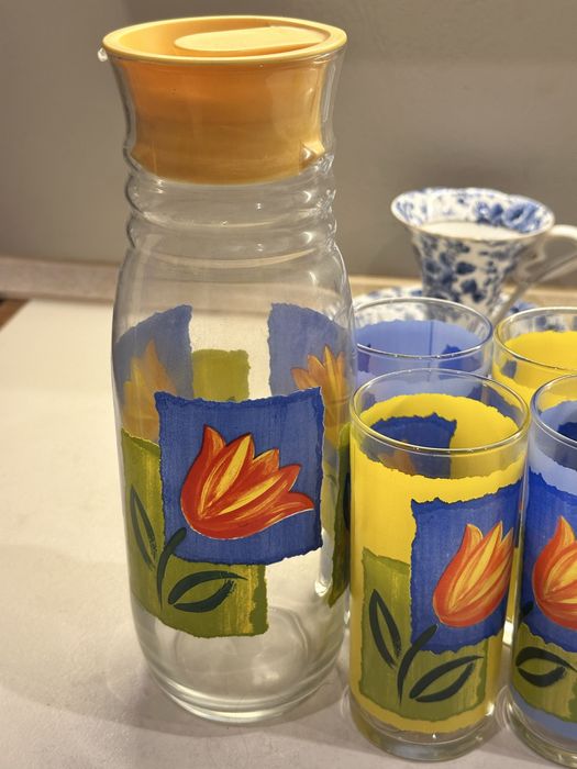 Оригинални 6 чаши и гарафа