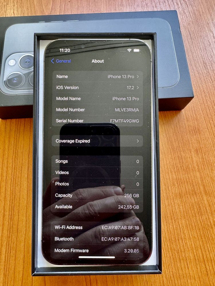 Telefon mobil Apple iPhone 13 Pro, 256GB, 5G, Graphite