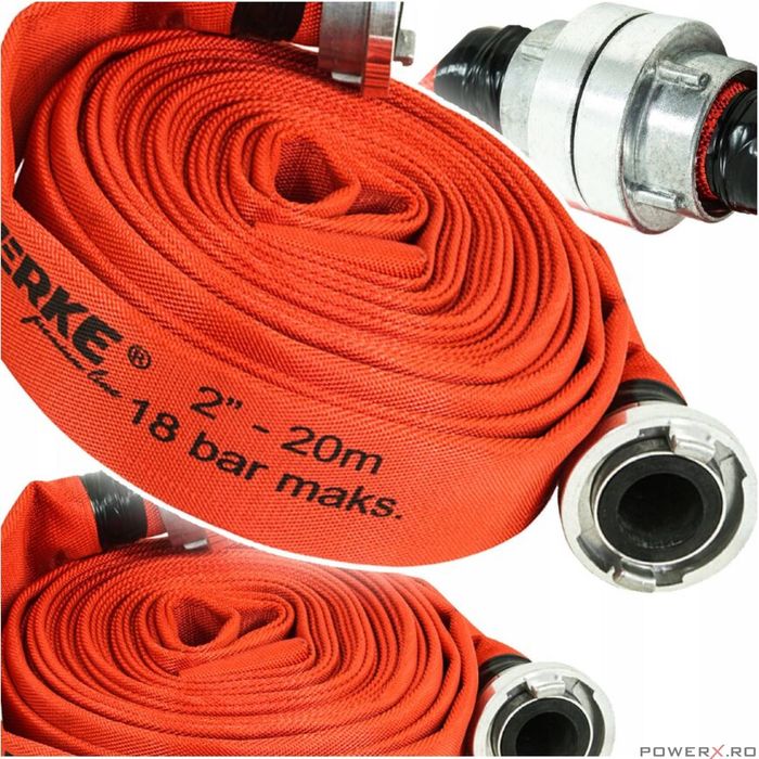 Furtun apa irigatii tip pompieri 18 bari, 2" toli 20 metri Verke