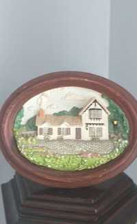 Tablou vechi decorativ din ceramică