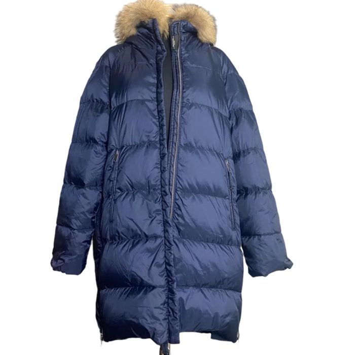 Jacheta dama, lunga cu puf