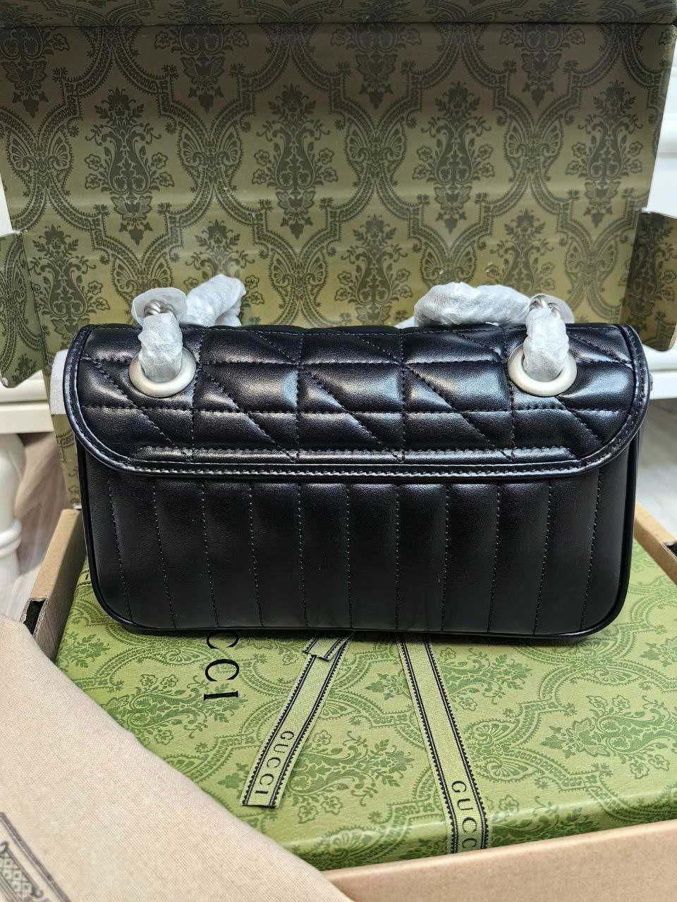 Дамска Чанта GUCCI mini GG Marmont shoulder bag 100% LEATHER