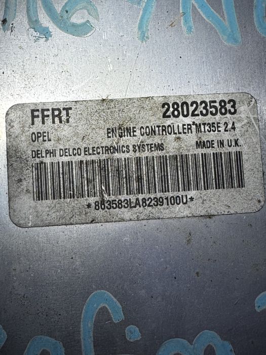 Calculator motor ECU opel zafira b MT35E 2.4 1.6 16valve Z16YNG