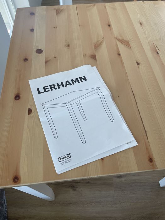 Маса Lerhamn със 4 стола ИКЕА