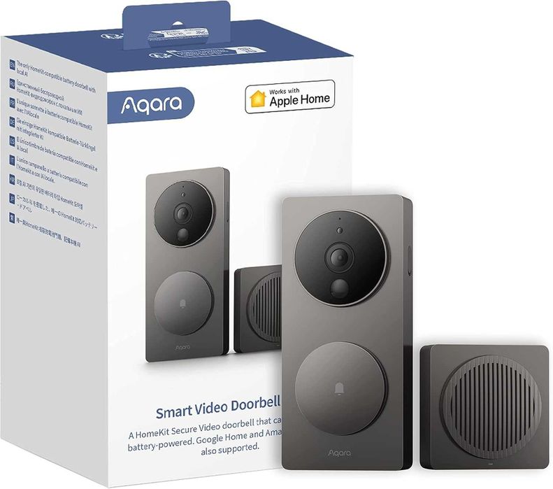 Aqara G4 - Смарт видео звънец (с батерии/ток, HomeKit, Face ID)