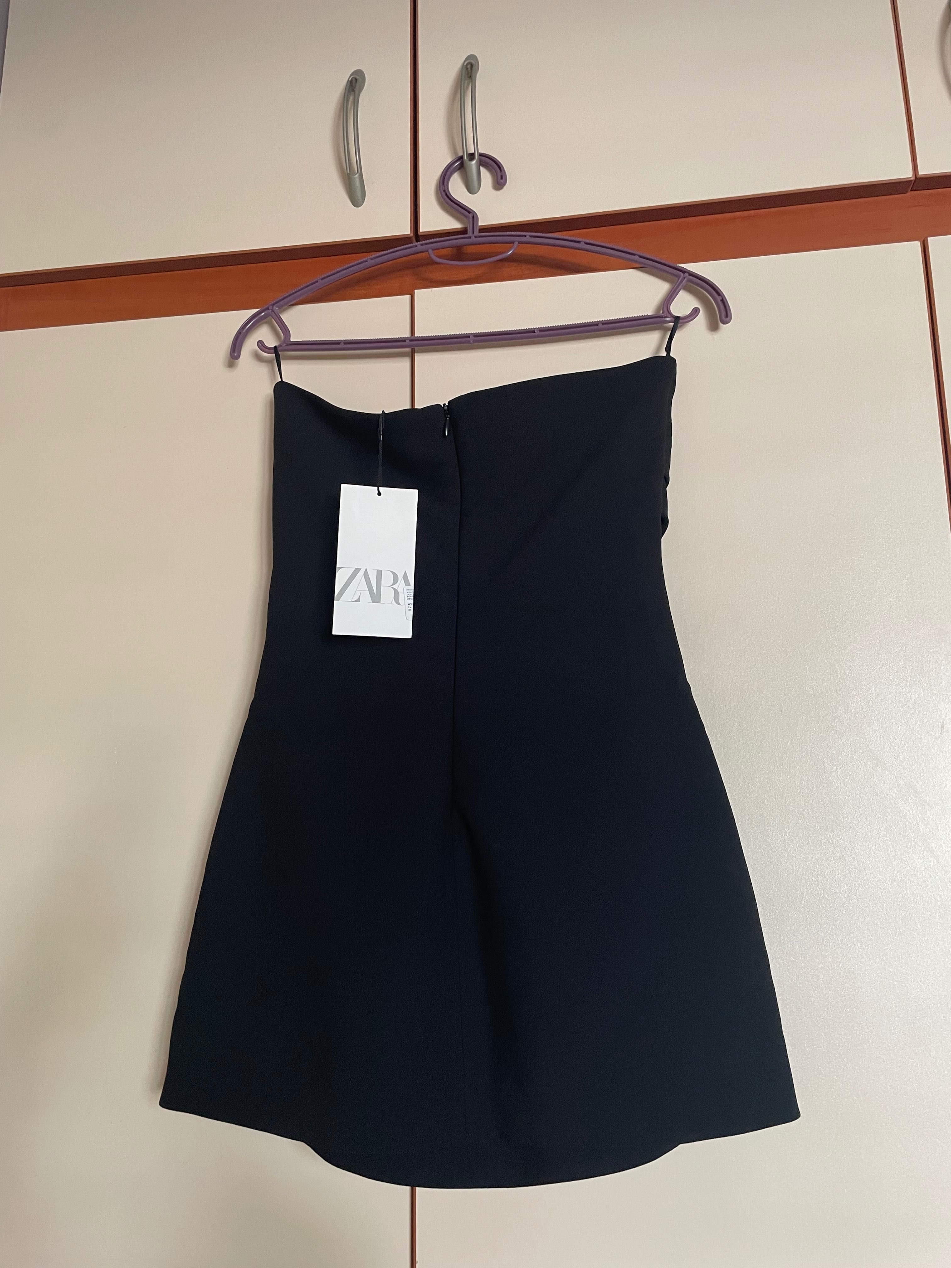 Къса черна рокля Zara