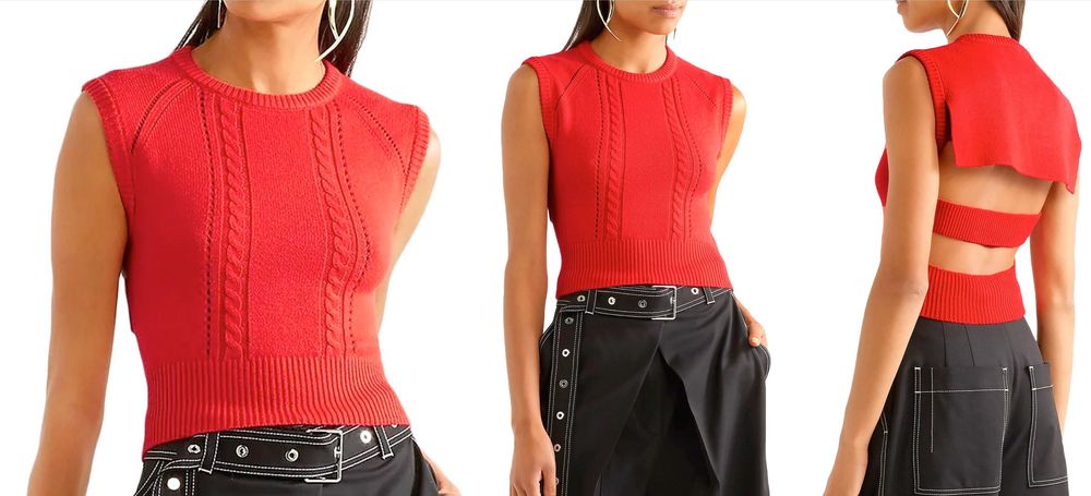 Плетен топ Victor Glemaud с отворен гръб, M - L, нов