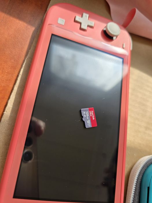 Nintendo Switch Lite Pink+ 128гб карта памет + чип