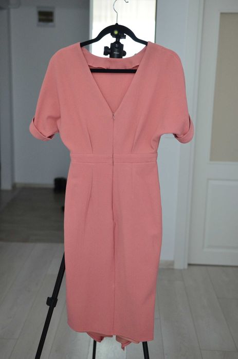 Rochie conica midi Asos, roz, S