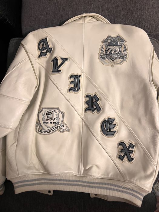 Geacă Avirex Limited Edition | Piele 100% | Albă | M | Model rar