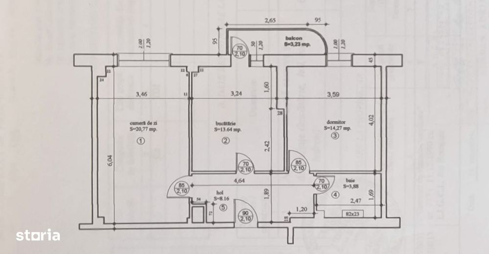 Apartament 2 camere Calea Nationala(școala 11/Apia)