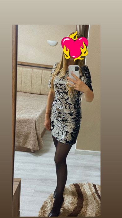 Рокля, пайети, размер S, на Lilia fashion