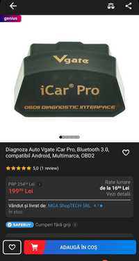 Diagnoza Auto Vgate iCar Pro, Bluetooth 3.0, Android, Multimarca OBD2