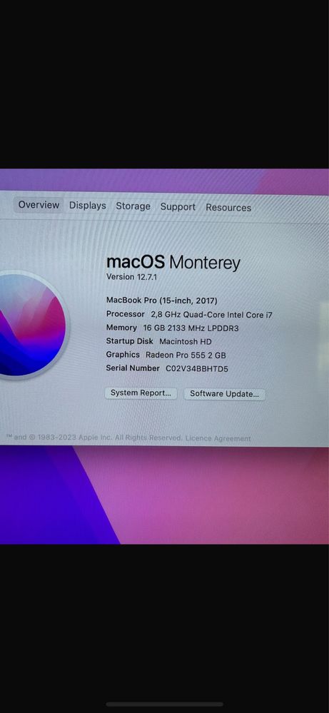 Macbook pro i7 15 inch 2017 cu placa buna