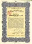 Titlu de valoare superb, actiune de 1000 Goldmark 1927 Imperiul German