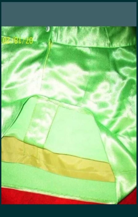 Costum nou verde fosforescent măr M