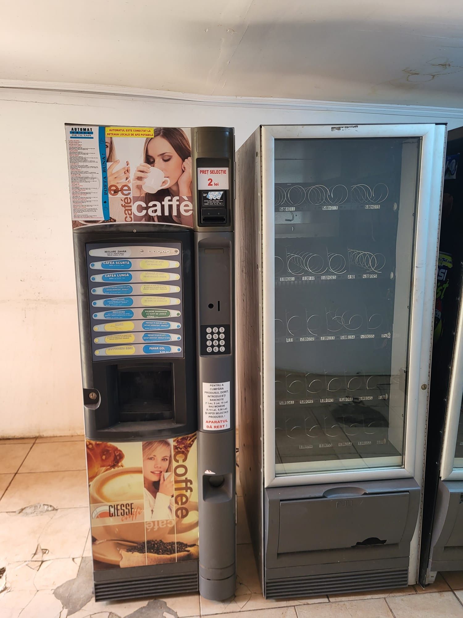 Vând automate de cafea , Vending kikko, snacky , necta