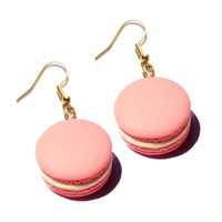 Cercei macarons roz