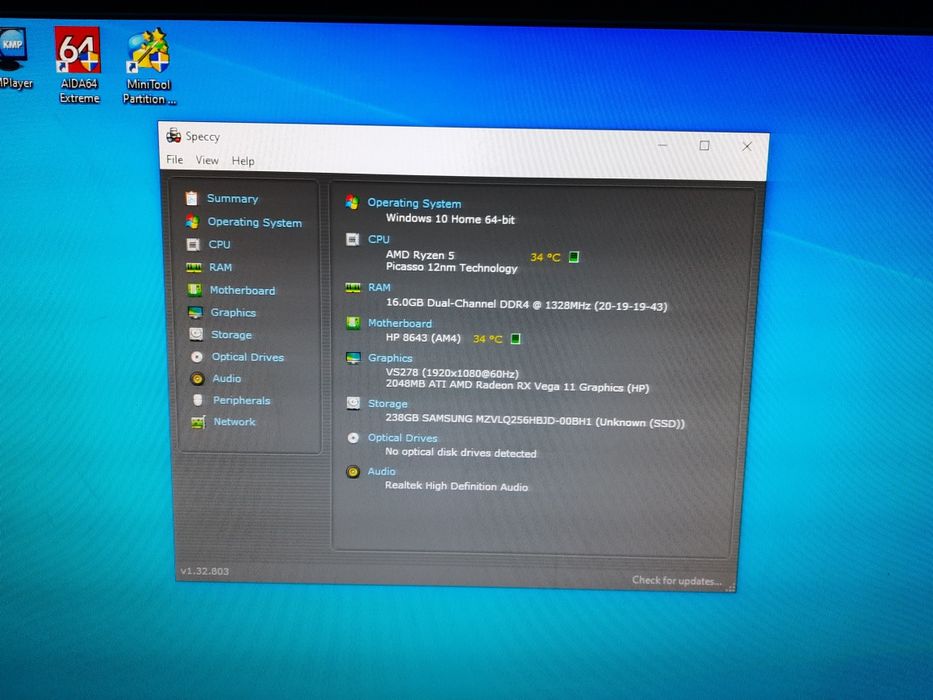 Pc,unitate, Ryzen 5 3400g , 16 gb ram, ssd 256 gb