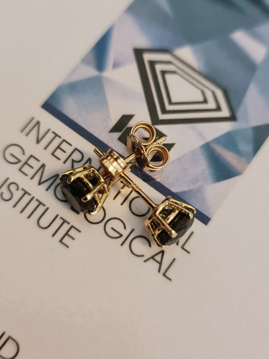 Cercei diamant negru 2.0 carate noi superbi