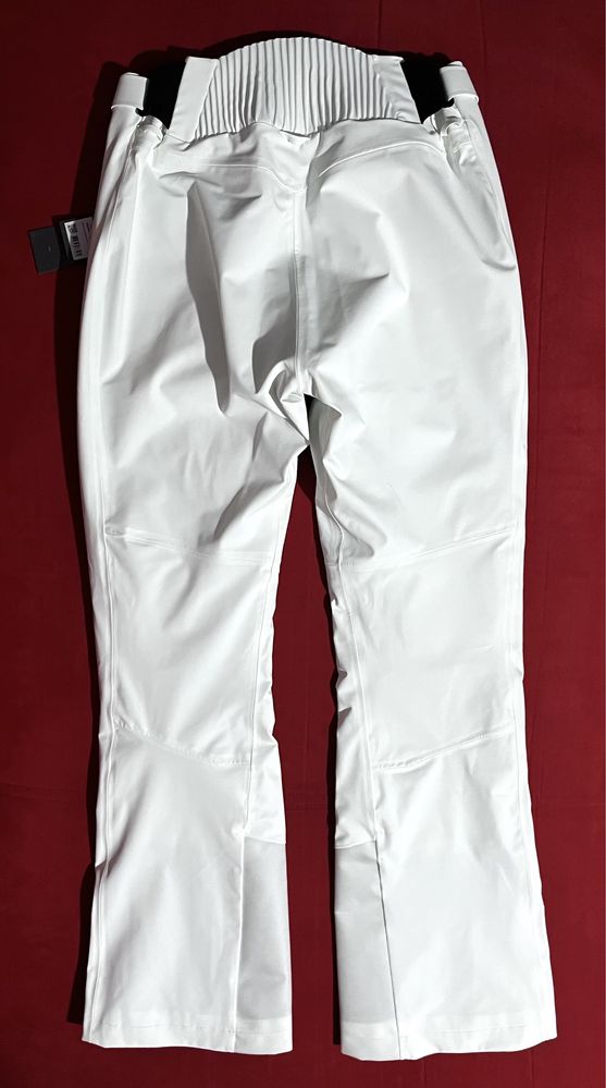 Pantalon ski Kjus alb pantaloni schi albi zapada fas 40 - 42 / M - L
