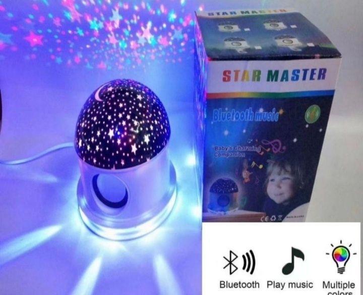 Ночник проектор звездного неба круглый Led Диско шар RGB Star Master