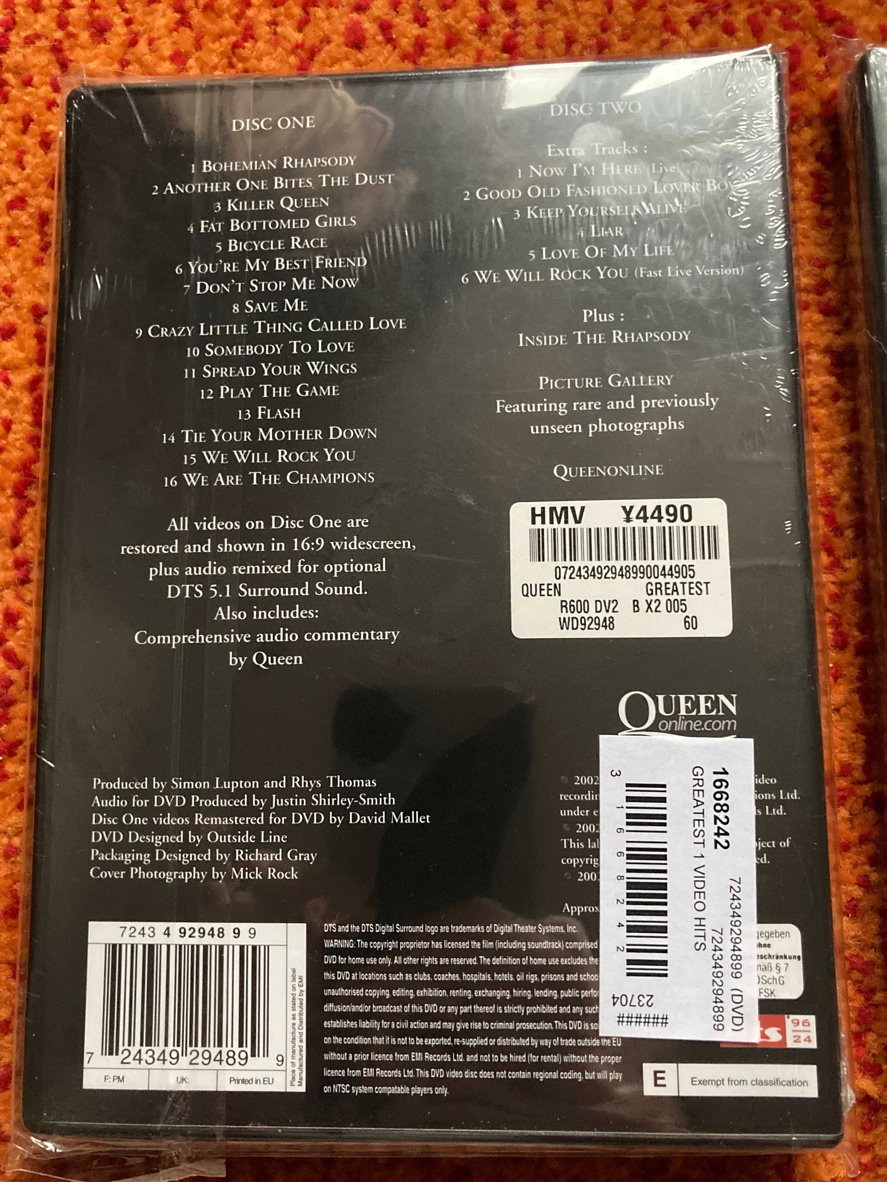 DVD Queen Greatest Hits 1 si 2 - video + documentare